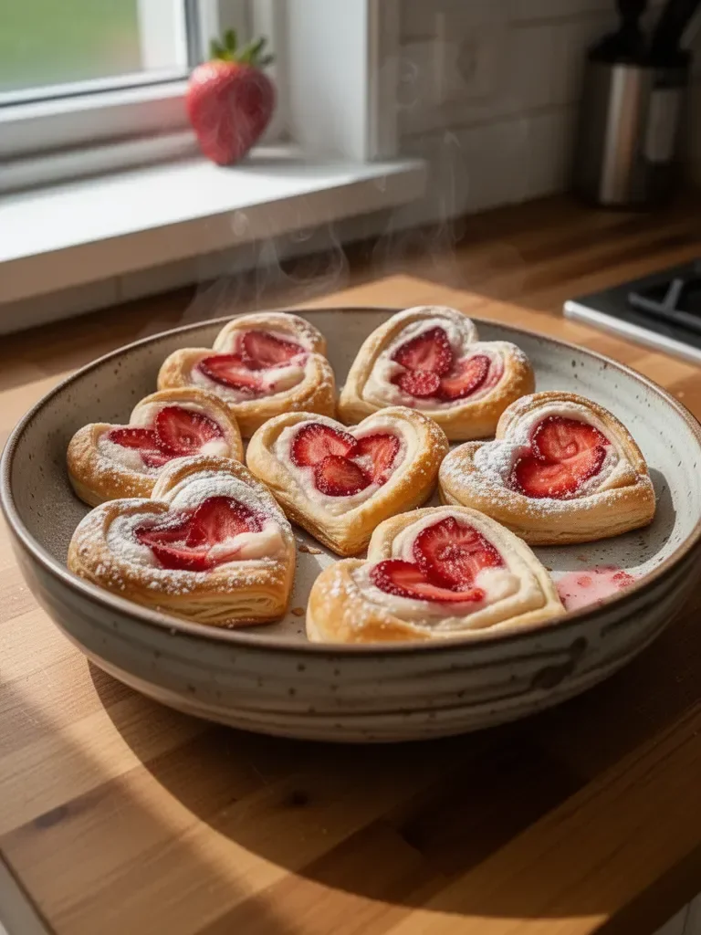 Vegan Strawberry Cream Danishes