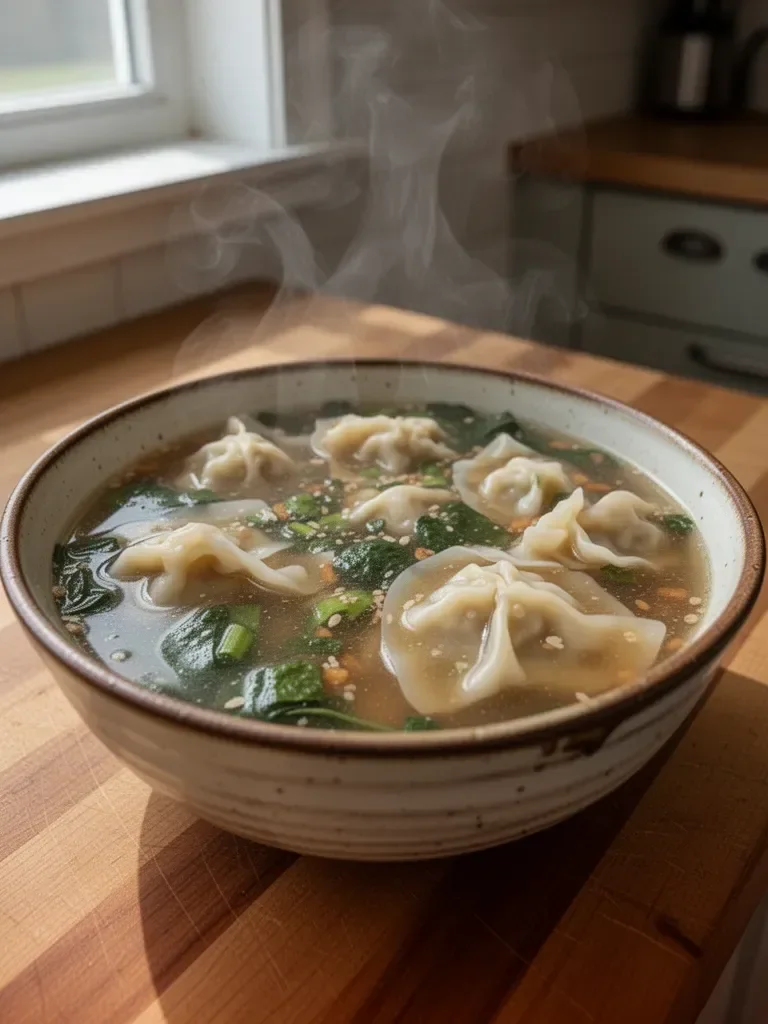 Warm and Comforting Homemade Wonton Soup
