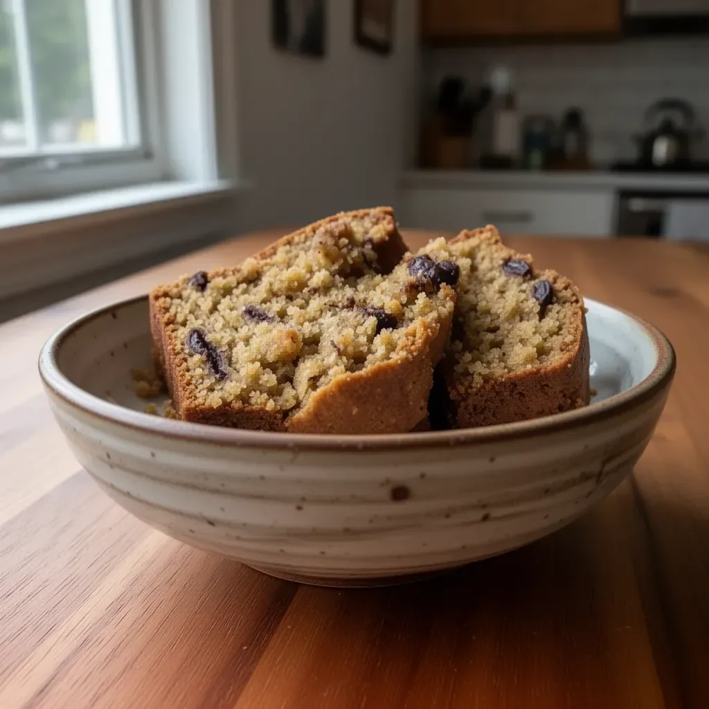 5 Ingredient Vegan Banana Bread fresh out of the oven, healthy and delicious