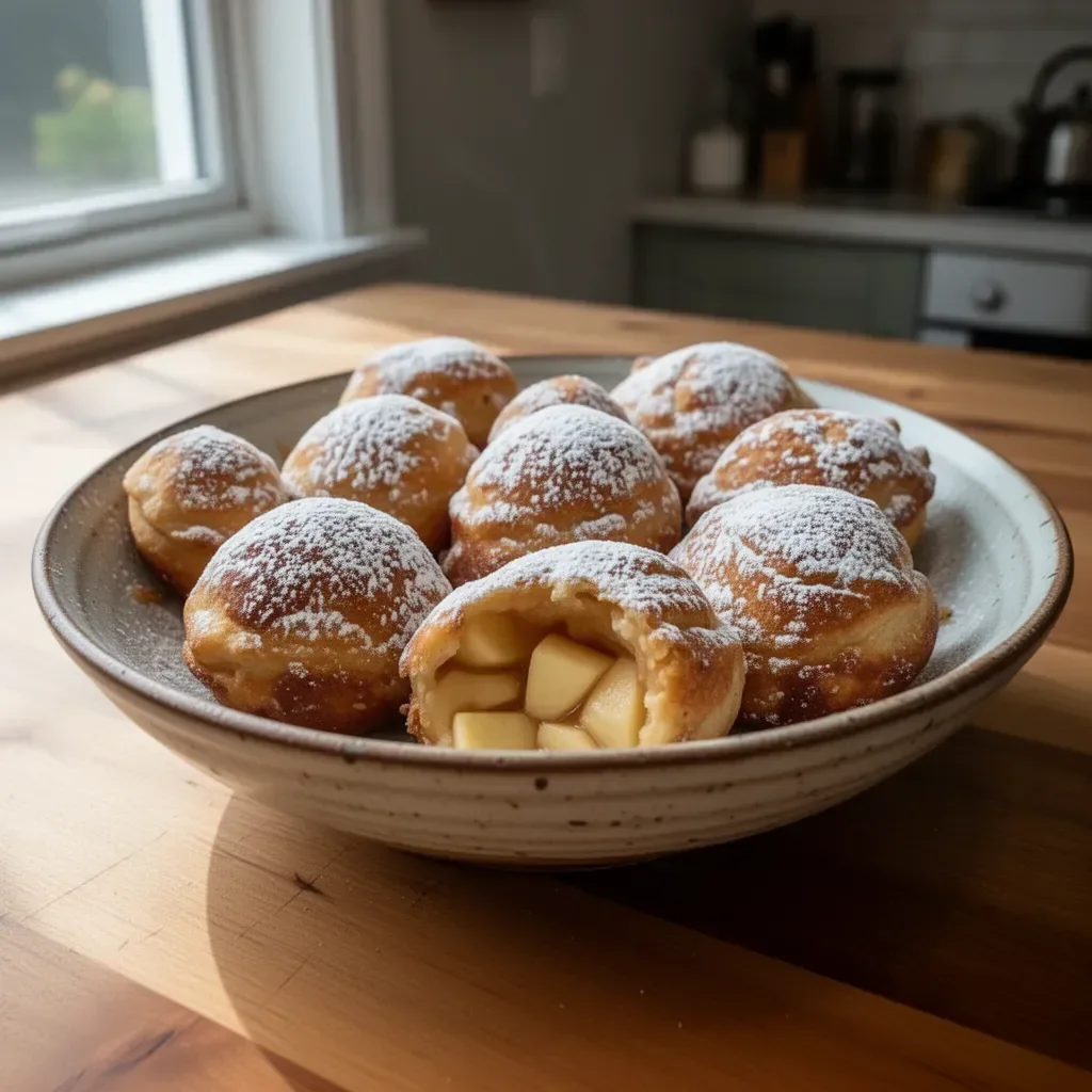 Delicious apple pie bombs served on a plate, perfect for dessert lovers.