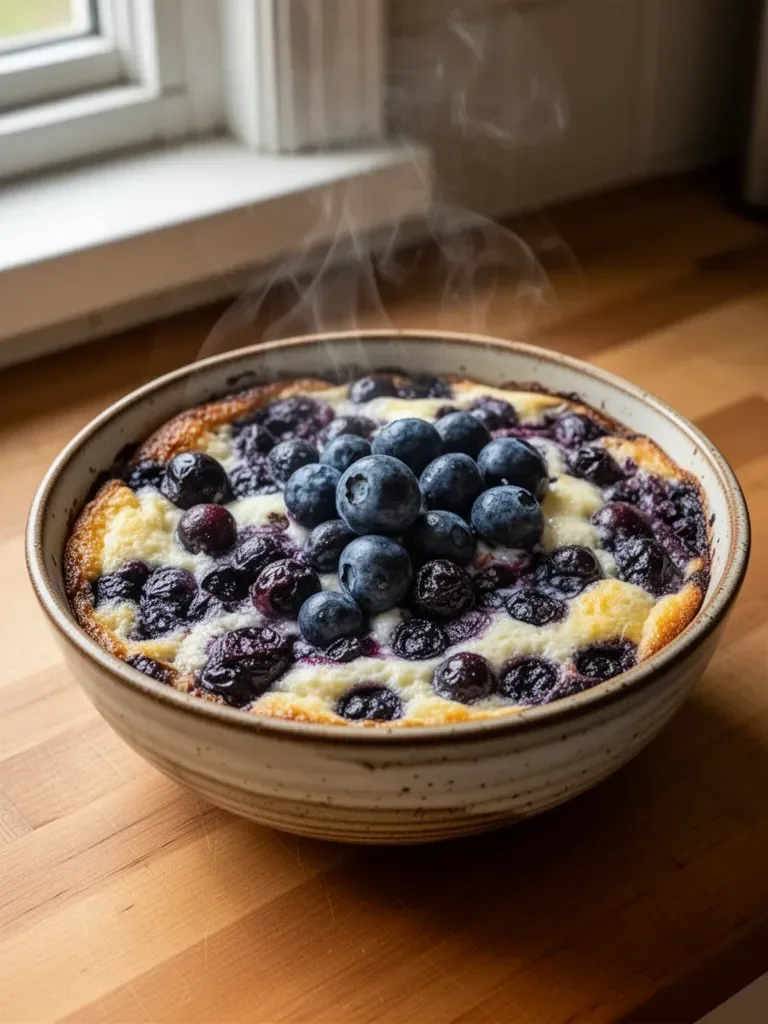 Baked Blueberry Cottage Cheese Bowls