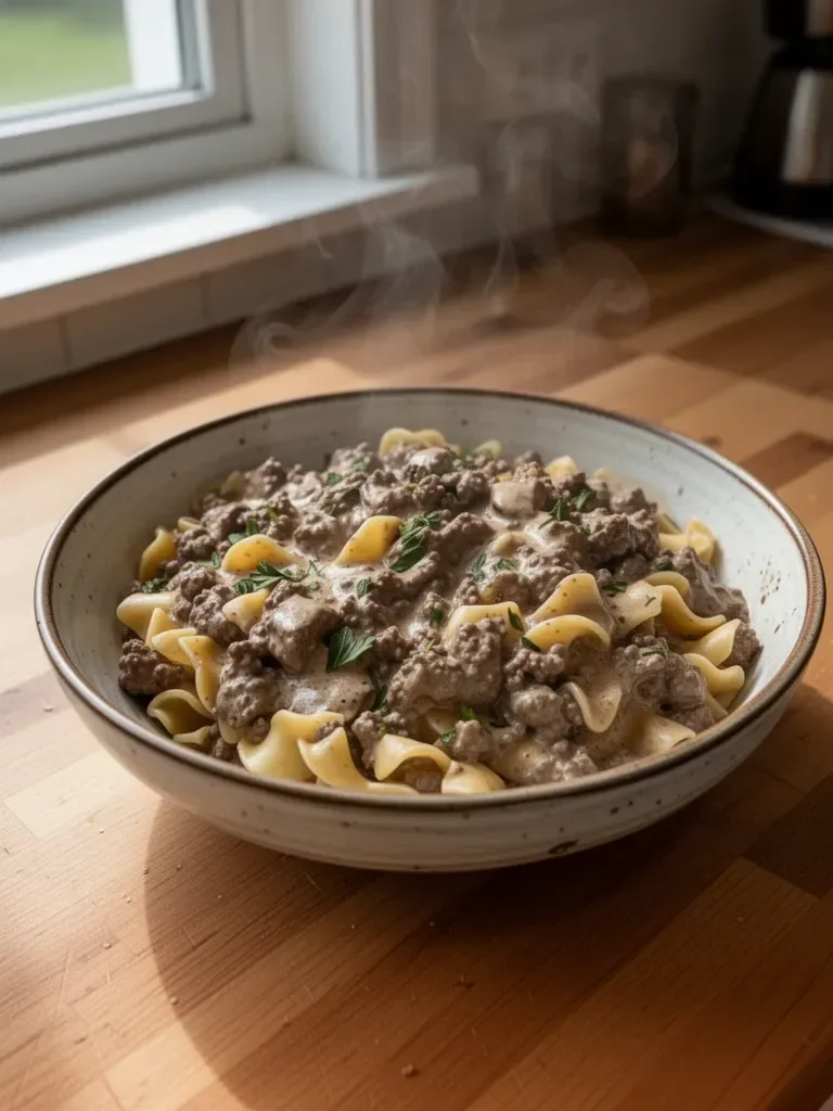 Beef Stroganoff with Ground Beef