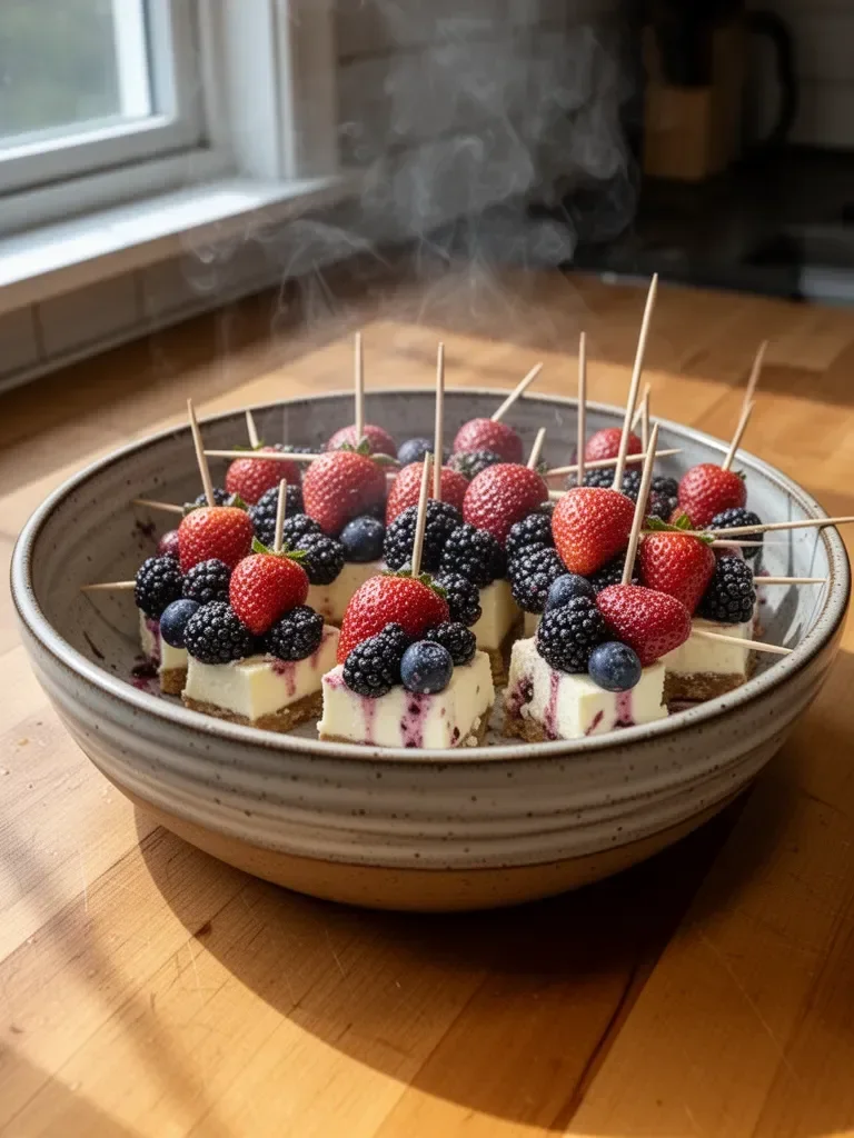 Berry Cheesecake Dessert Kabobs