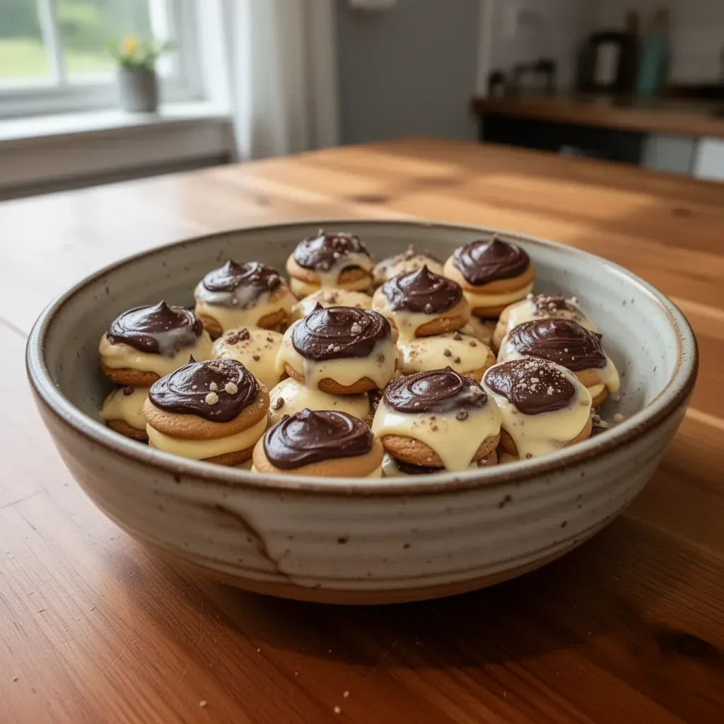 Delicious Boston Cream Pie Cookie Bites ready for a sweet treat.