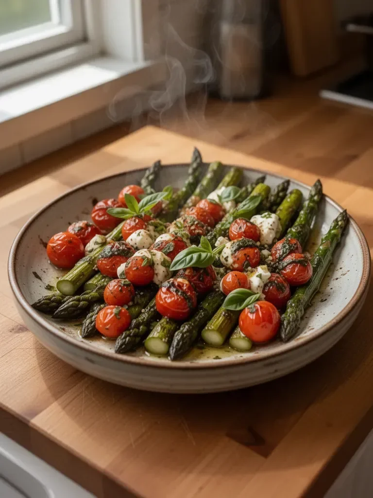 Caprese Roasted Asparagus