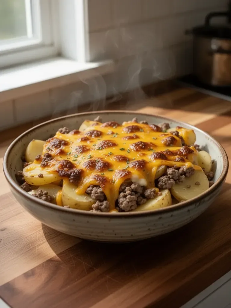 Cheesy Hamburger Potato Casserole