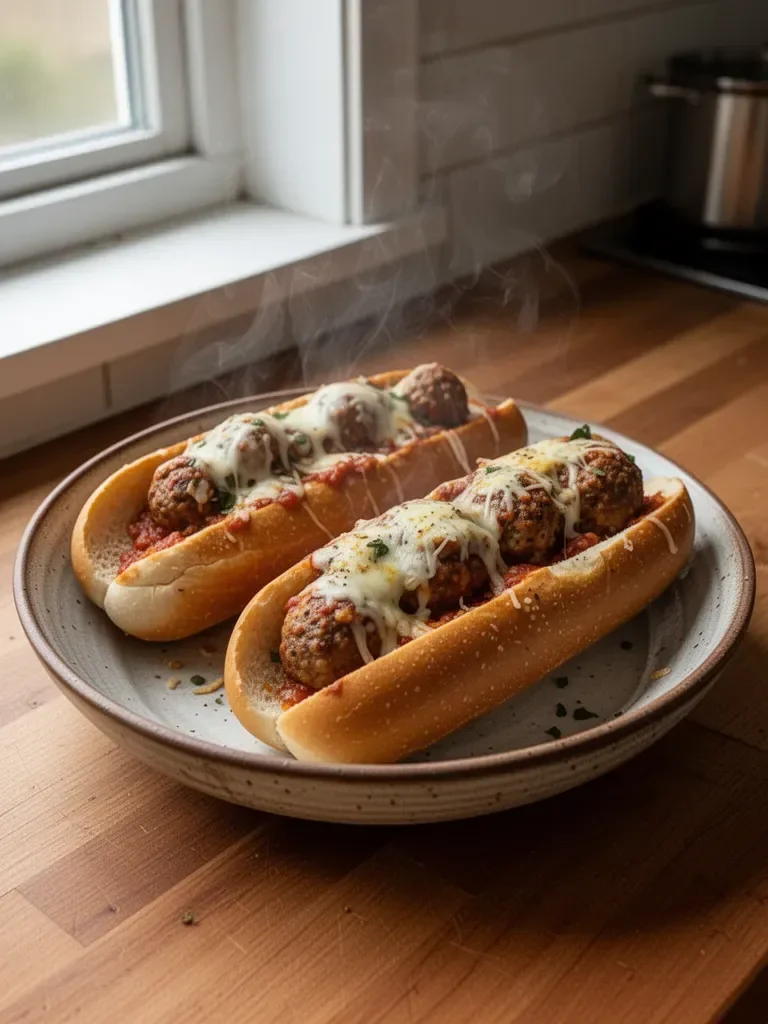 Cheesy Meatball Subs
