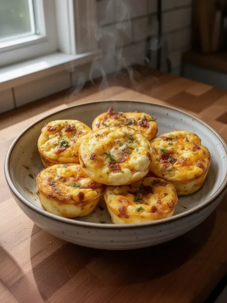 Cheesy Muffin Tin Cottage Cheese Egg Bites