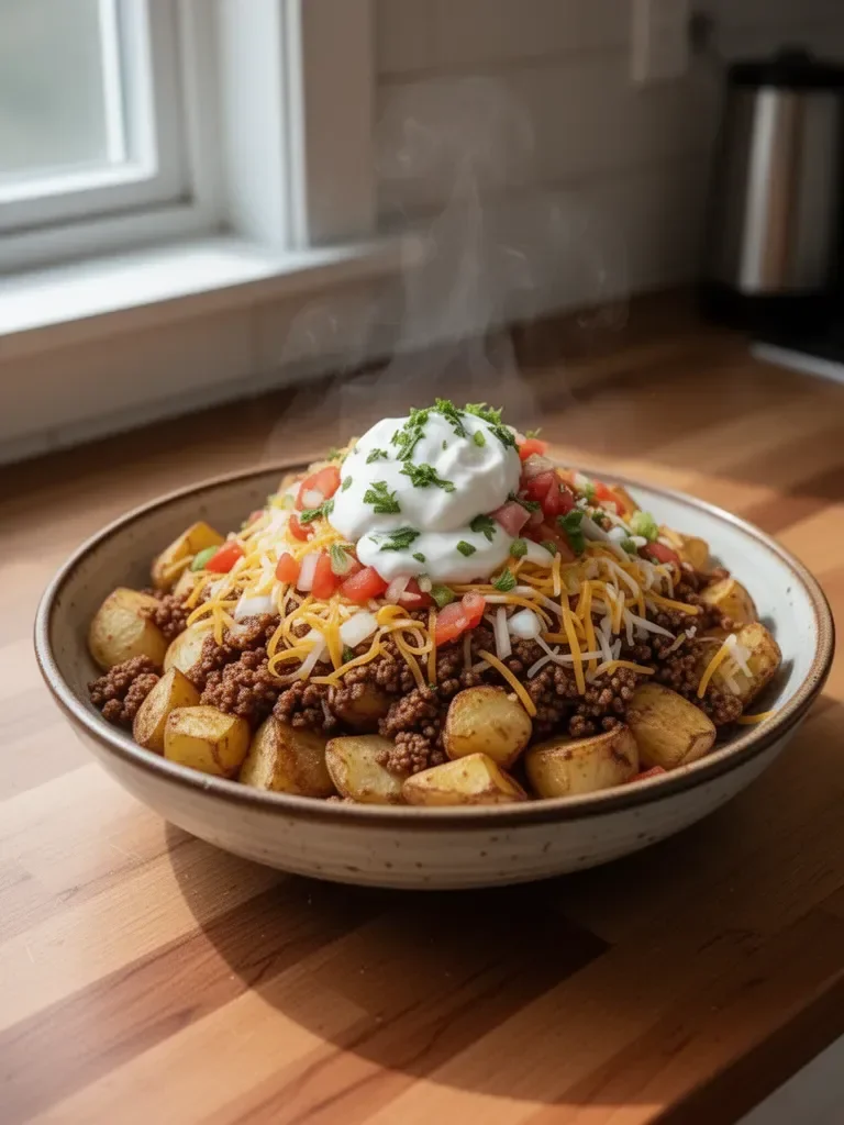 Cheesy Taco Potatoes