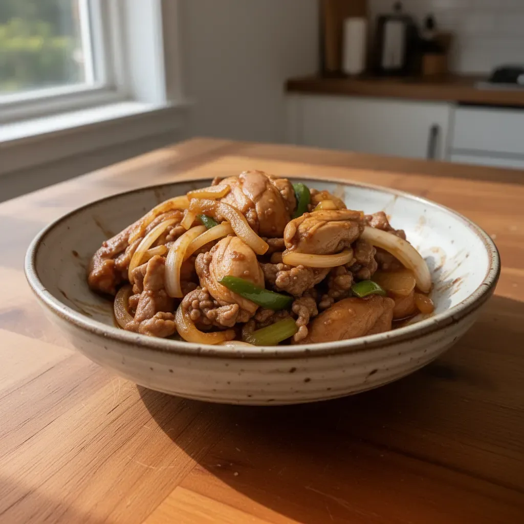 Delicious Chicken Bulgogi served on a plate with vegetables.