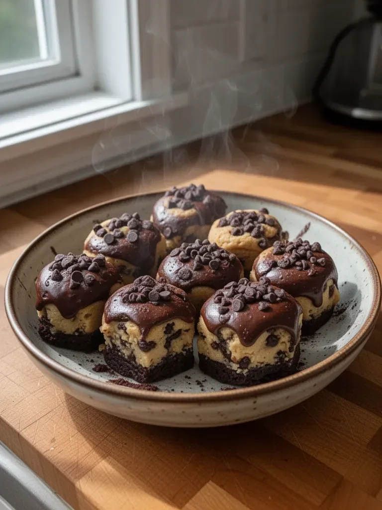 Chocolate Chip Cookie Dough Brownie Bites