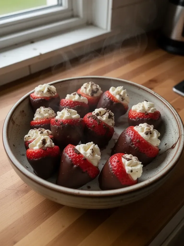 Chocolate Covered Cheesecake Strawberries