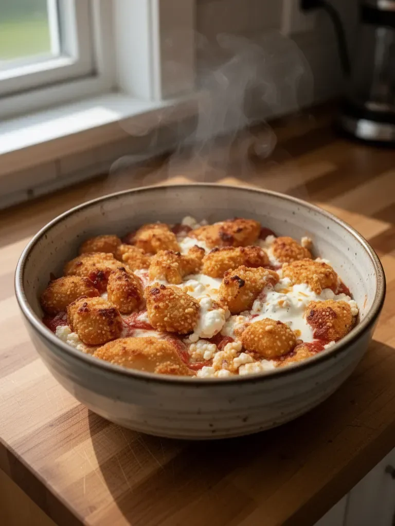 Cottage Cheese Chicken Parmesan Bowl