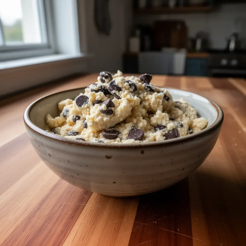 Delicious cottage cheese cookie dough made with natural ingredients