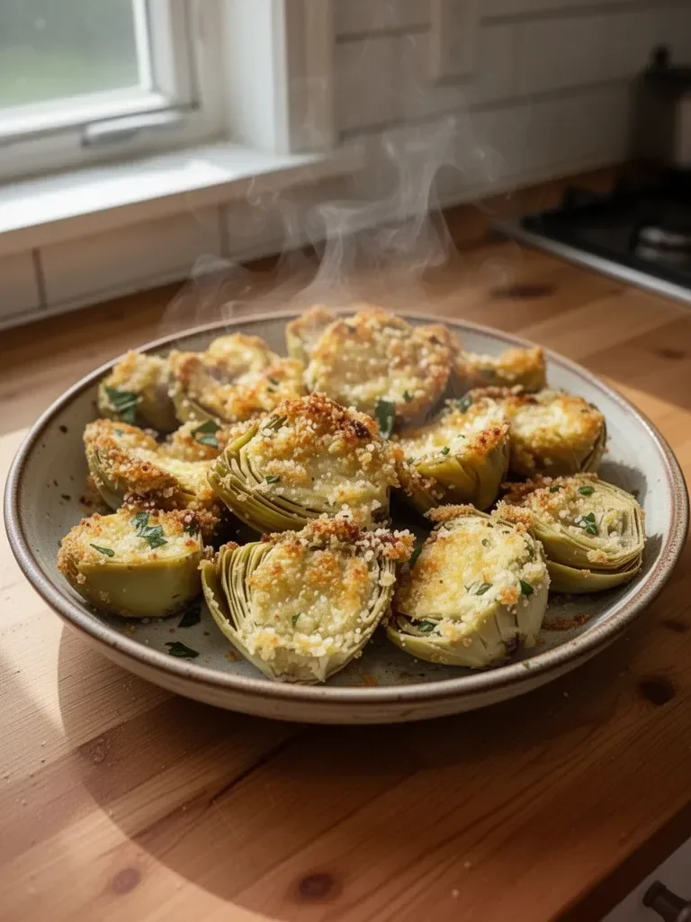 Crispy Parmesan Artichoke Hearts