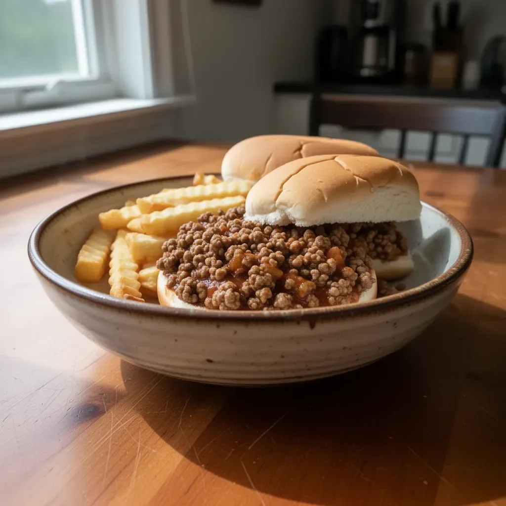 Easy 5-Ingredient Sloppy Joes served on a bun with toppings