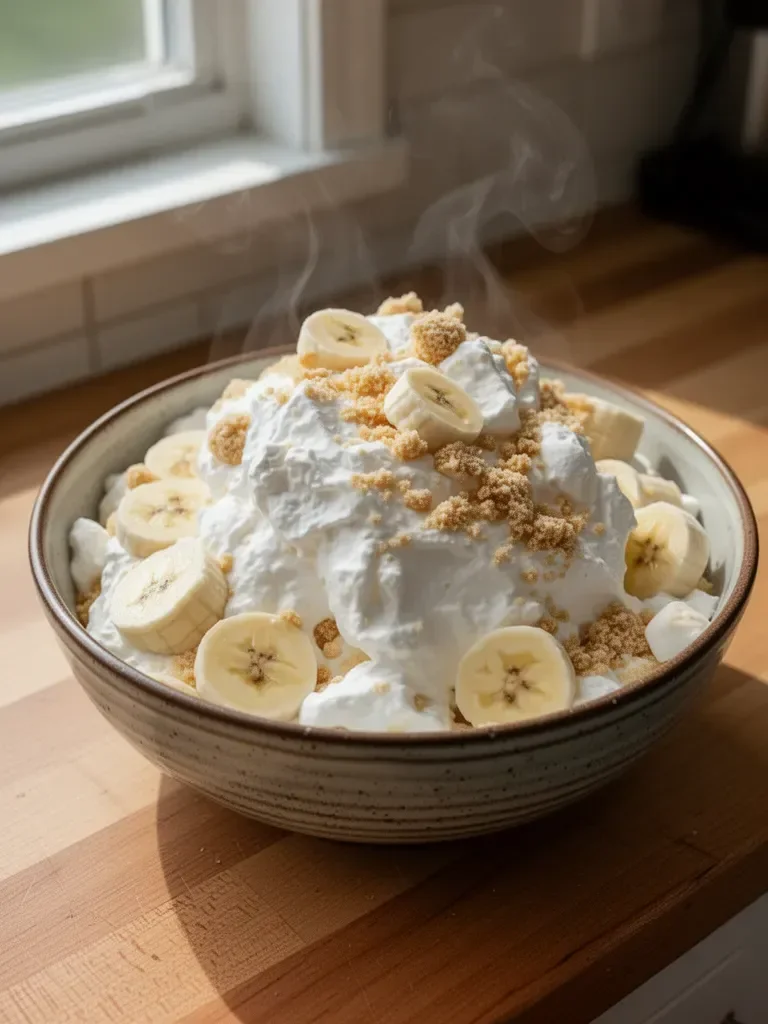 Easy Banana Pudding Fluff Salad