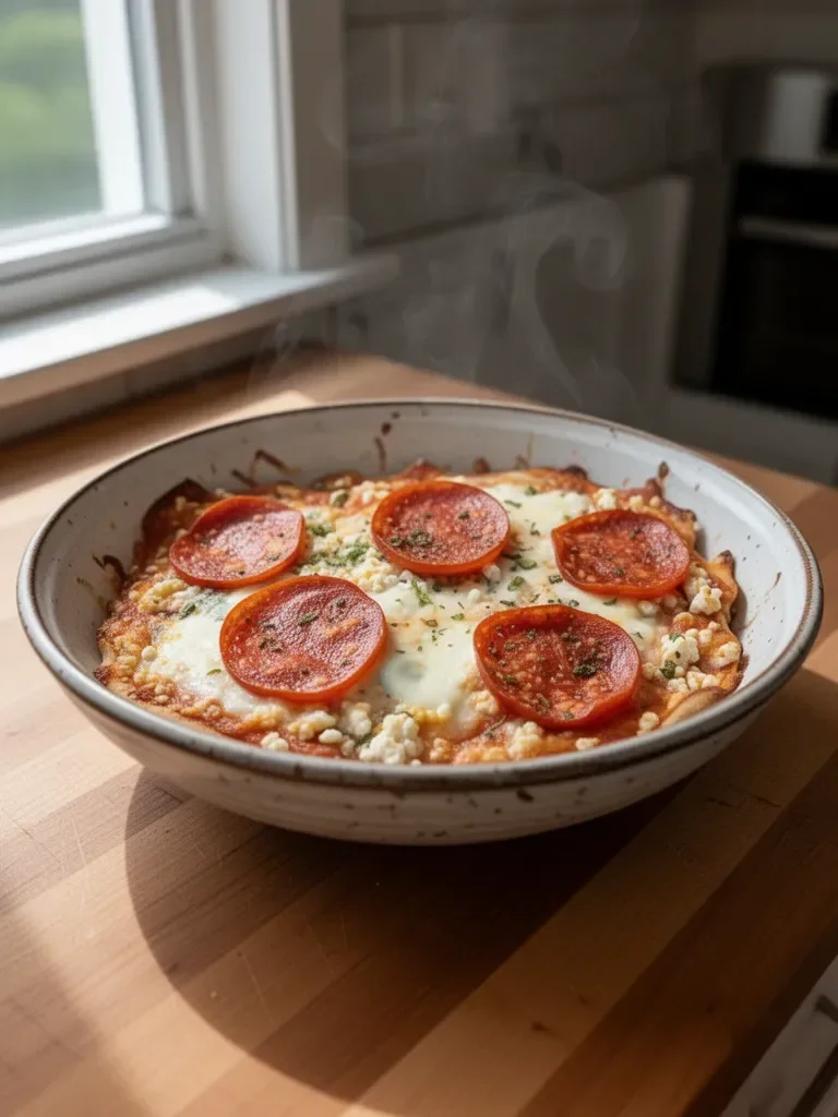 Easy High Protein Cottage Cheese Pizza Bowl