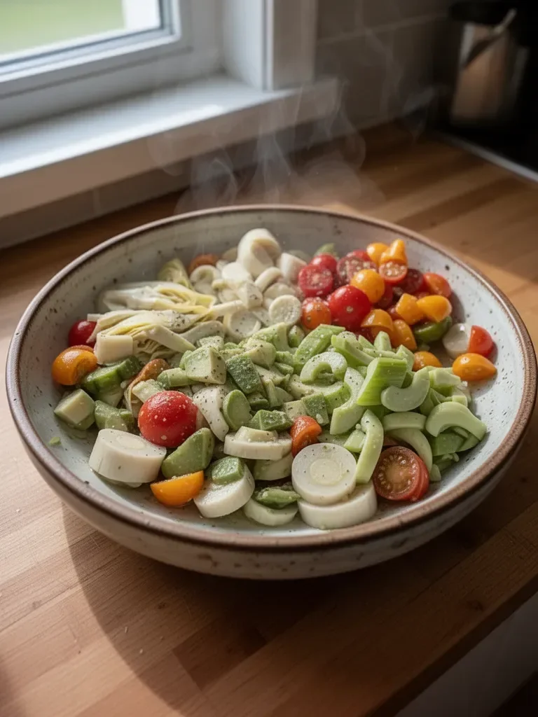 Hearts of Palm Salad with Artichoke Hearts