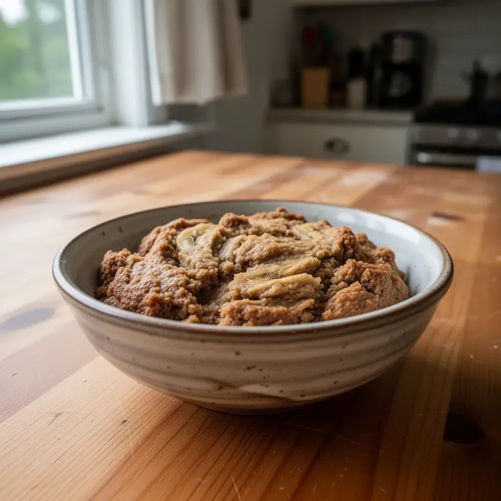 Delicious Kodiak Banana Bread slice on a wooden table