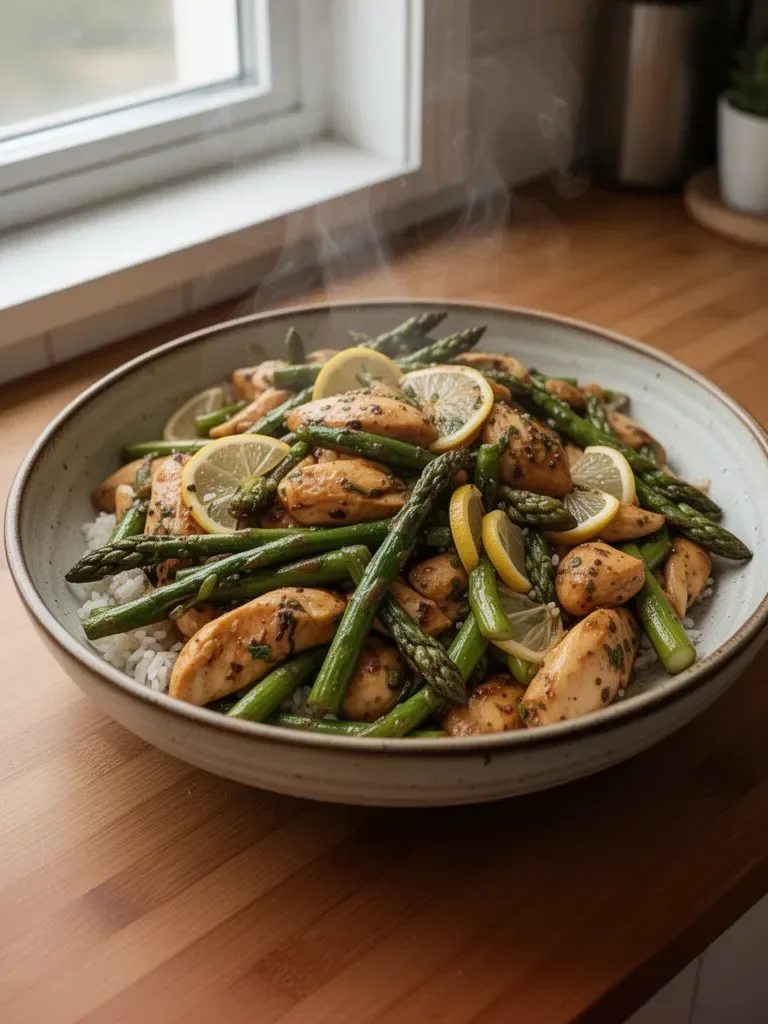 Lemon Chicken Asparagus Stir-Fry
