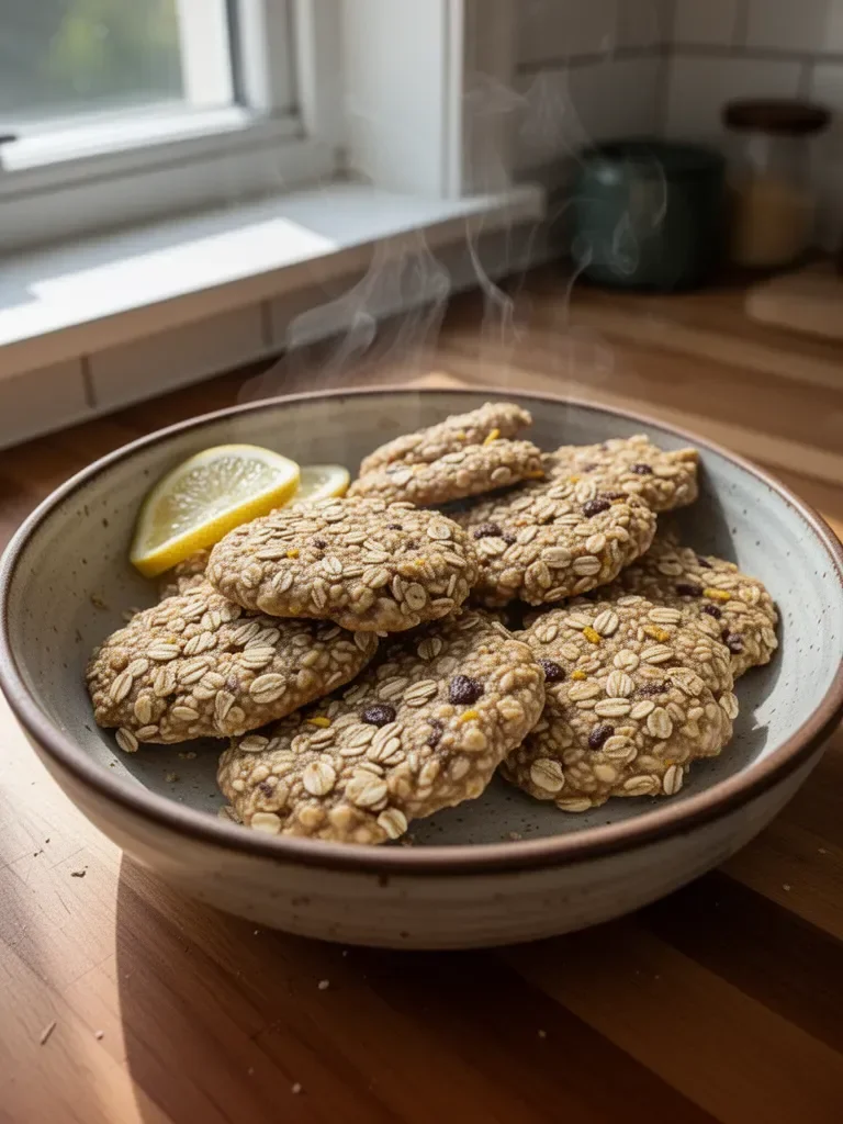 Lemon Oatmeal No-Bake Cookies