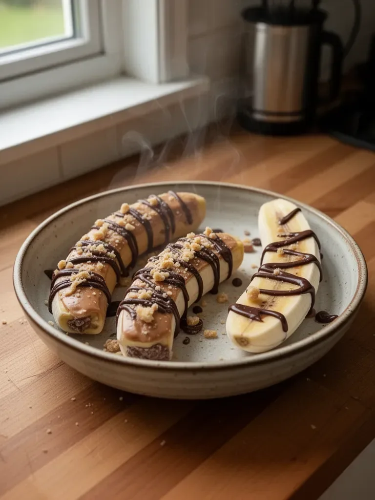 Low Calorie Frozen Banana Snickers