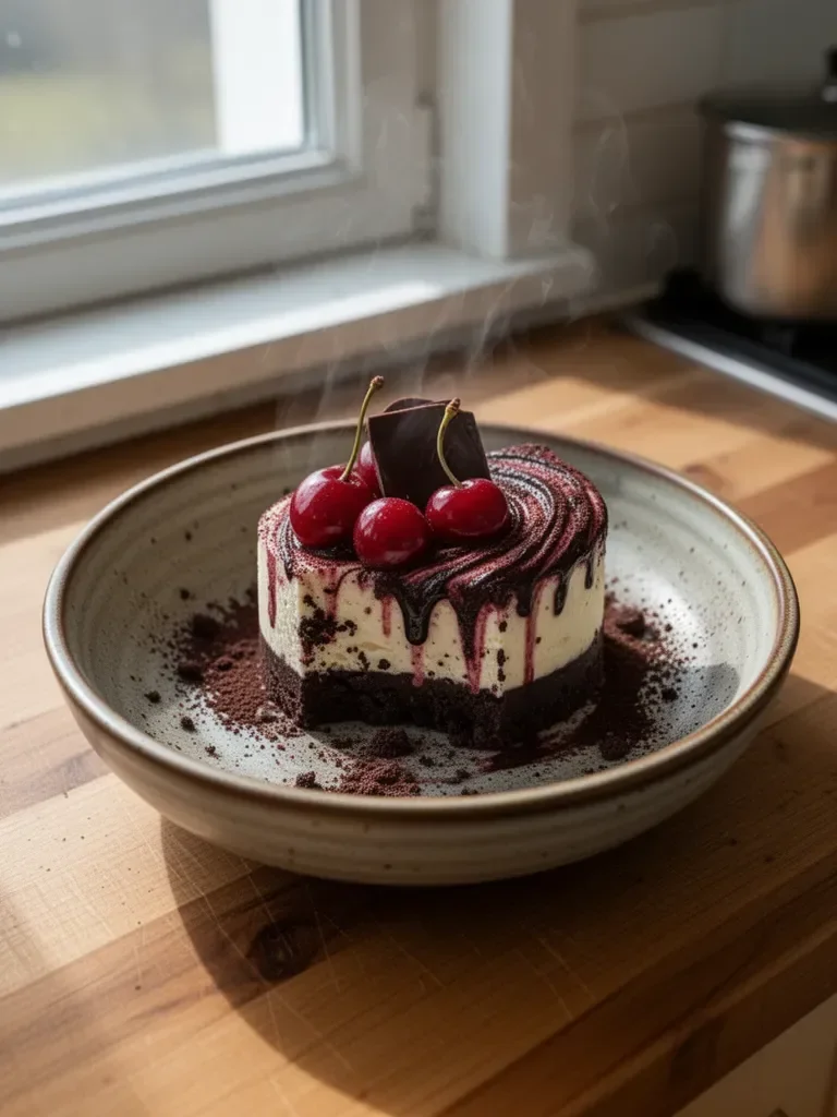 Mini Black Forest Cheesecakes