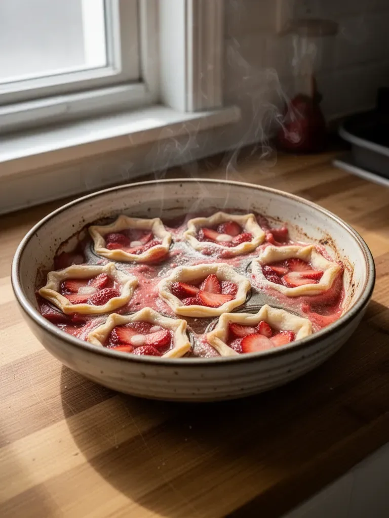 Mini Strawberry Pies in a Muffin Tin