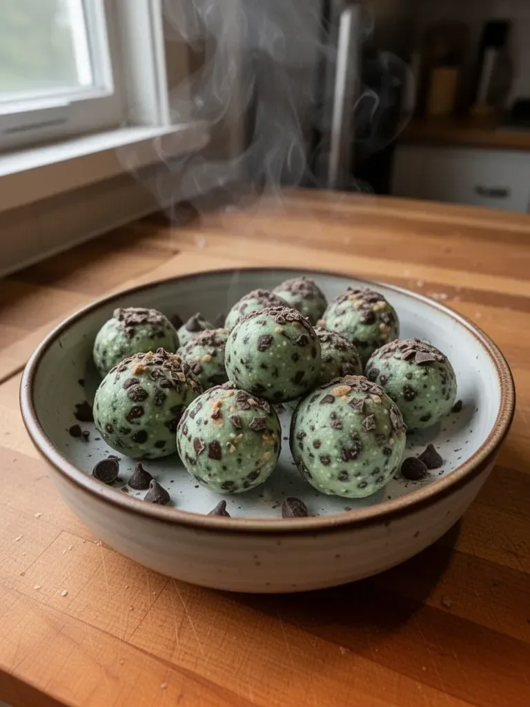 Mint Chocolate Chip Protein Balls
