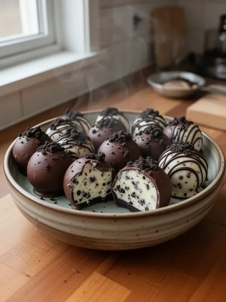 No-Bake Cookies and Cream Cheesecake Balls