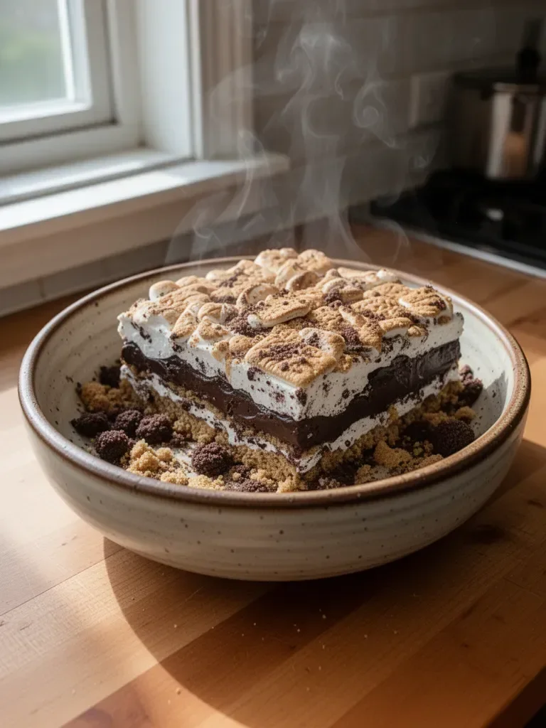 No Bake S'mores Cake
