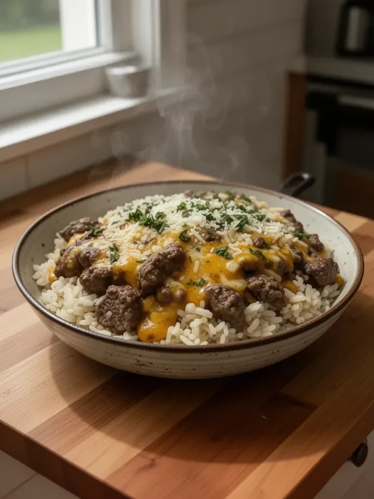 One-Skillet Beef and Rice