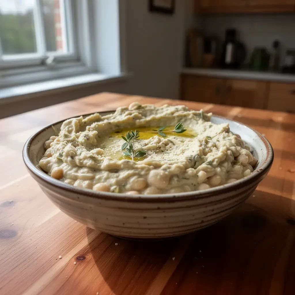 Creamy artichoke and Parmesan dip served with crackers for dipping