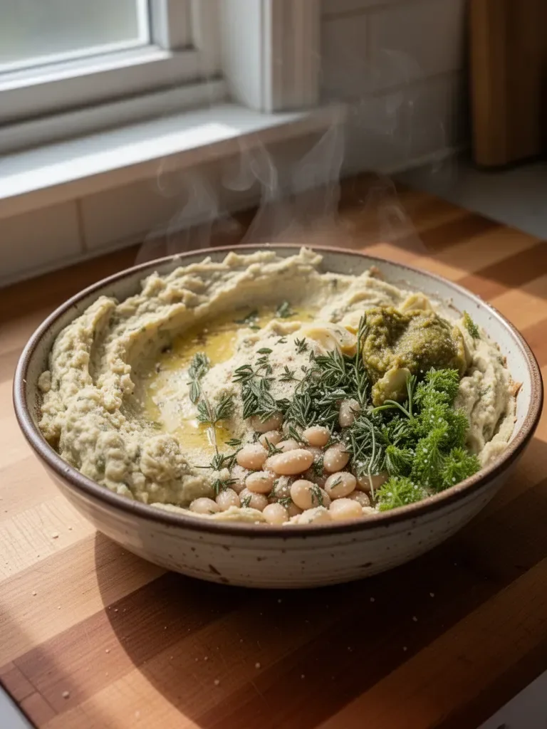 Parmesan, Creamy White Bean, and Artichoke Dip
