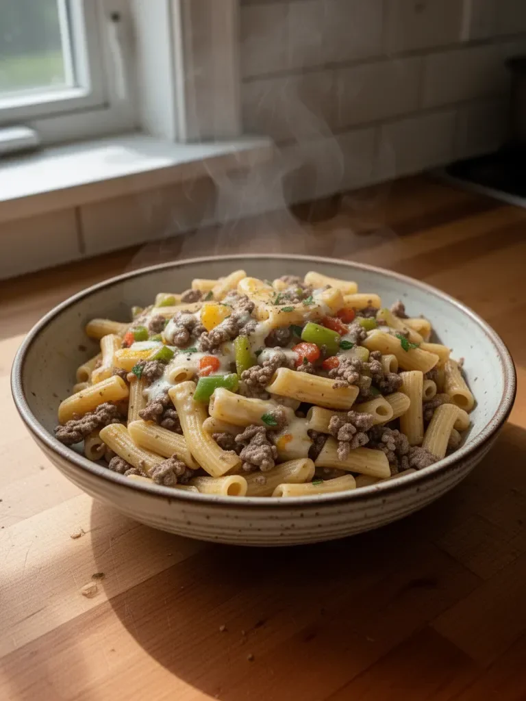 Philly Cheesesteak Pasta