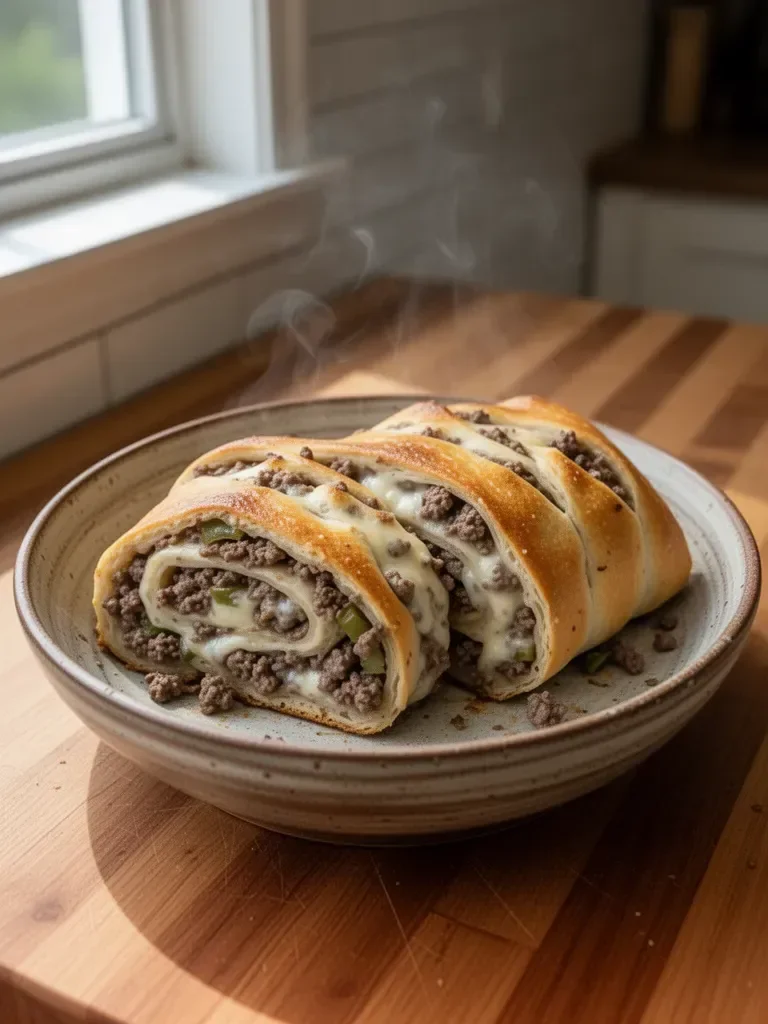Philly Cheesesteak Stromboli