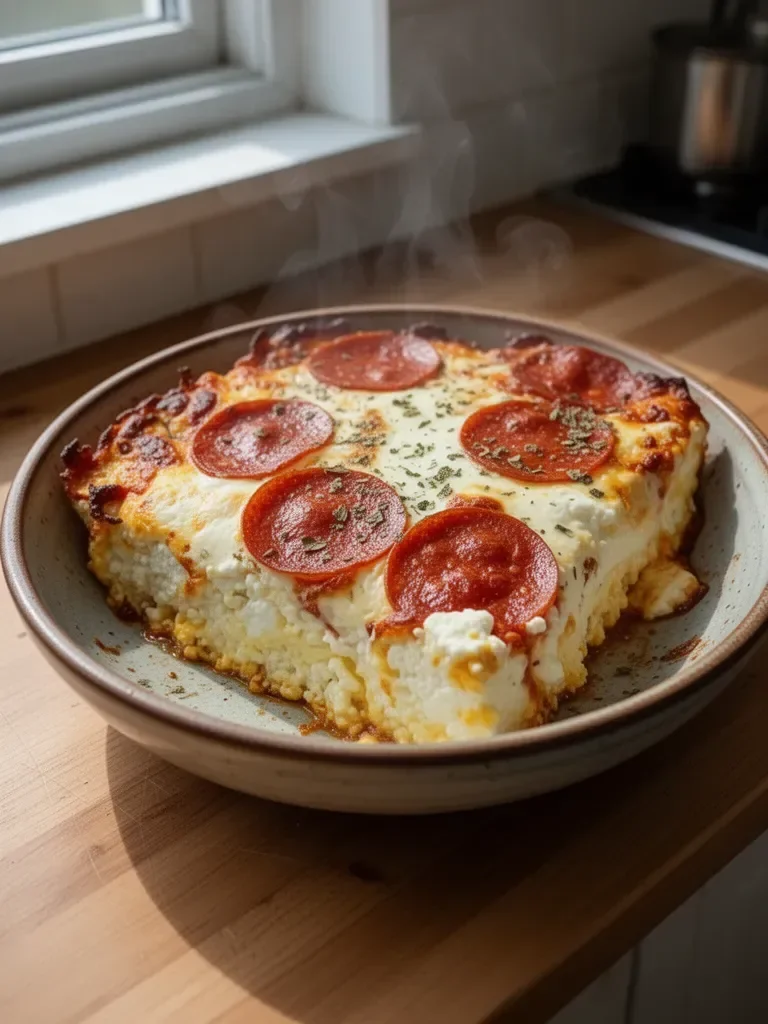 Pizza Style Cottage Cheese Bake