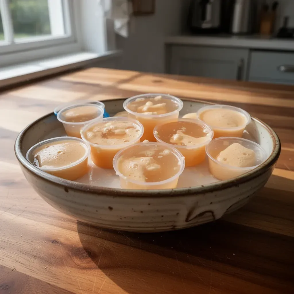 A colorful bowl of homemade Protein Jello, rich in nutrients and flavor.