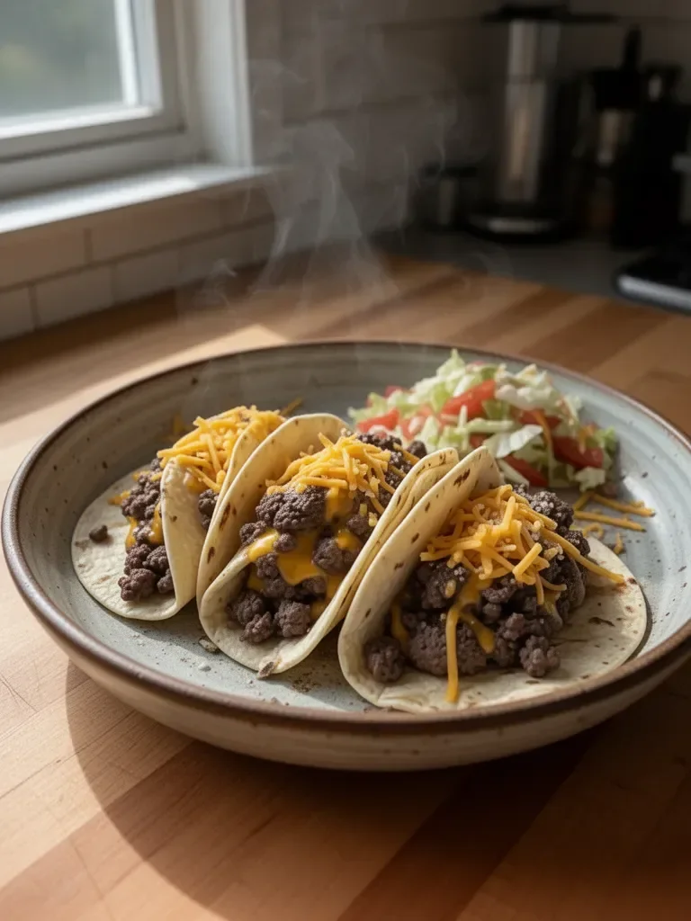 Smashed Cheeseburger Tacos