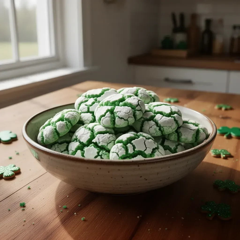 Festively decorated St. Patrick's Day cookies with shamrocks and rainbows.