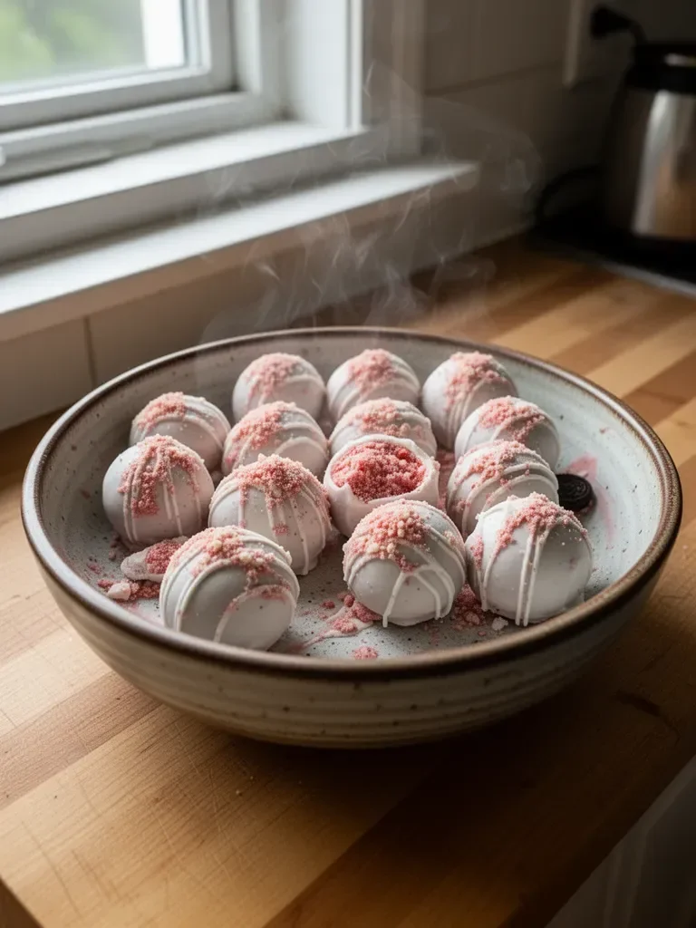 Strawberry Cheesecake Oreo Truffles