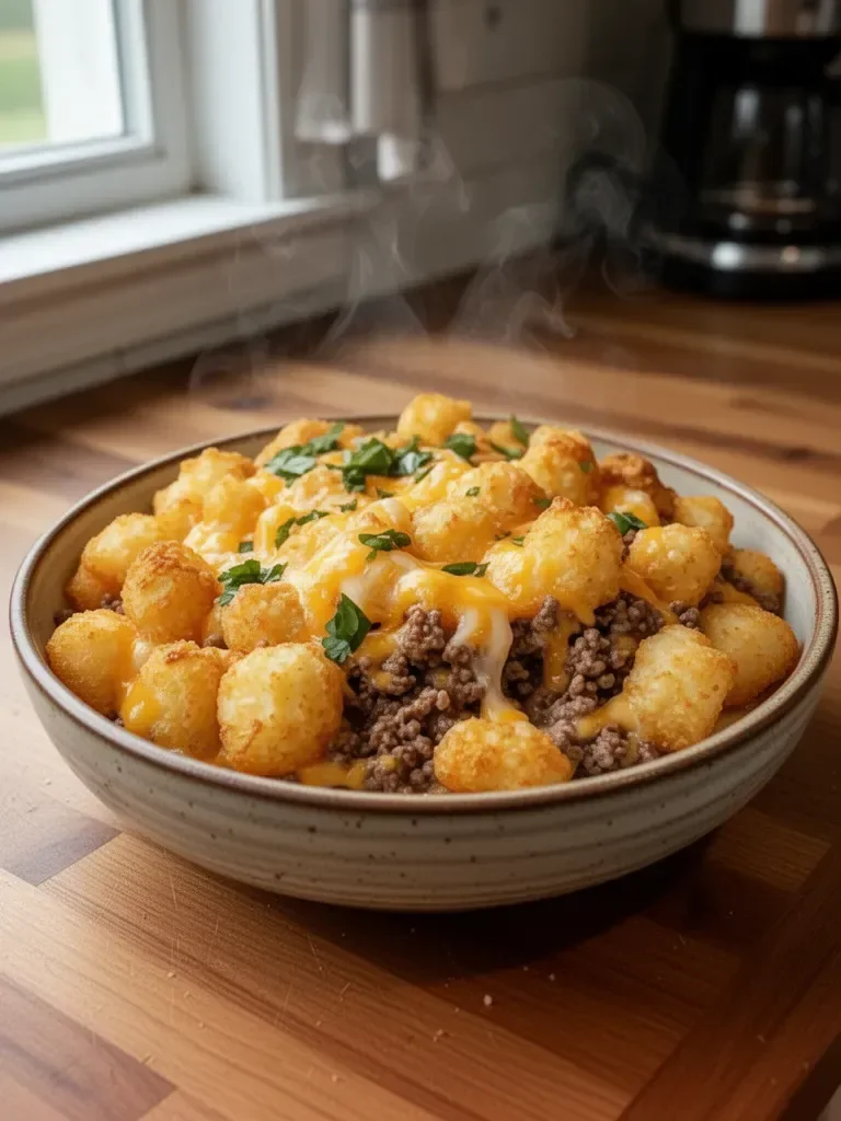 Tater Tot Casserole with Ground Beef