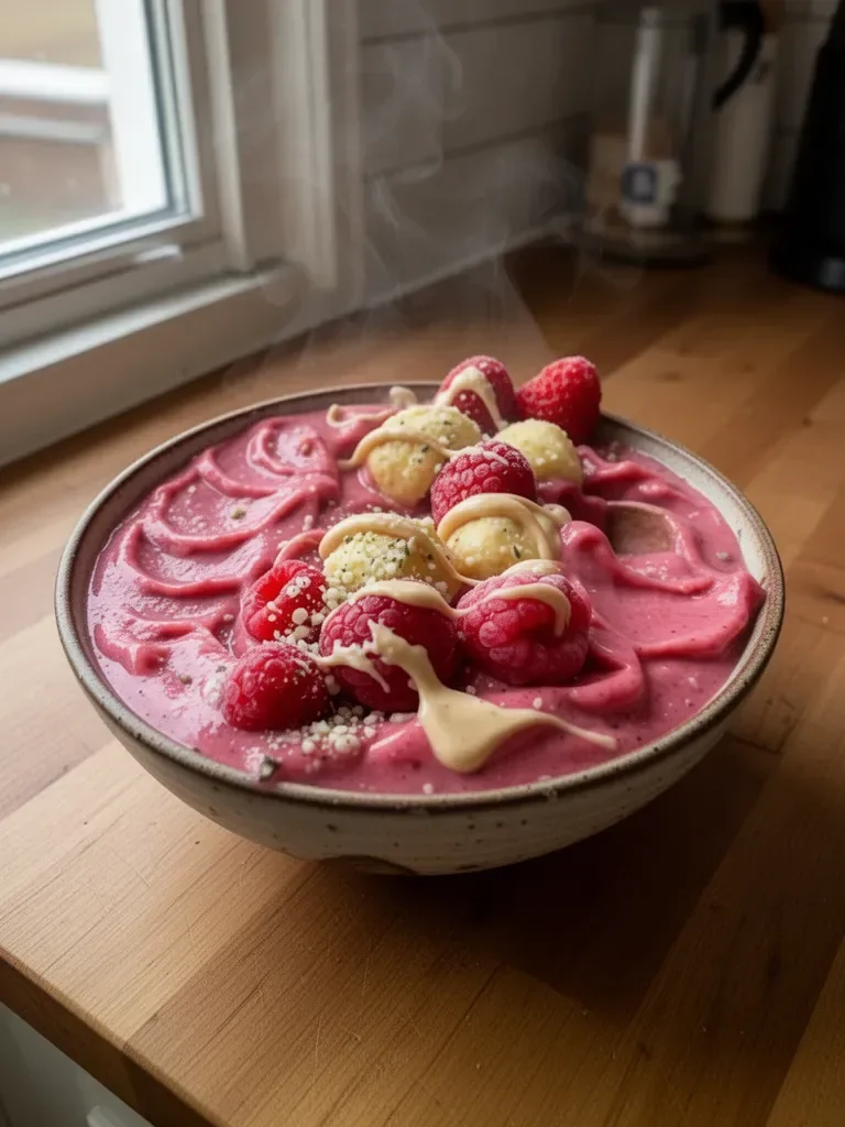 Thick Strawberry Smoothie Bowl