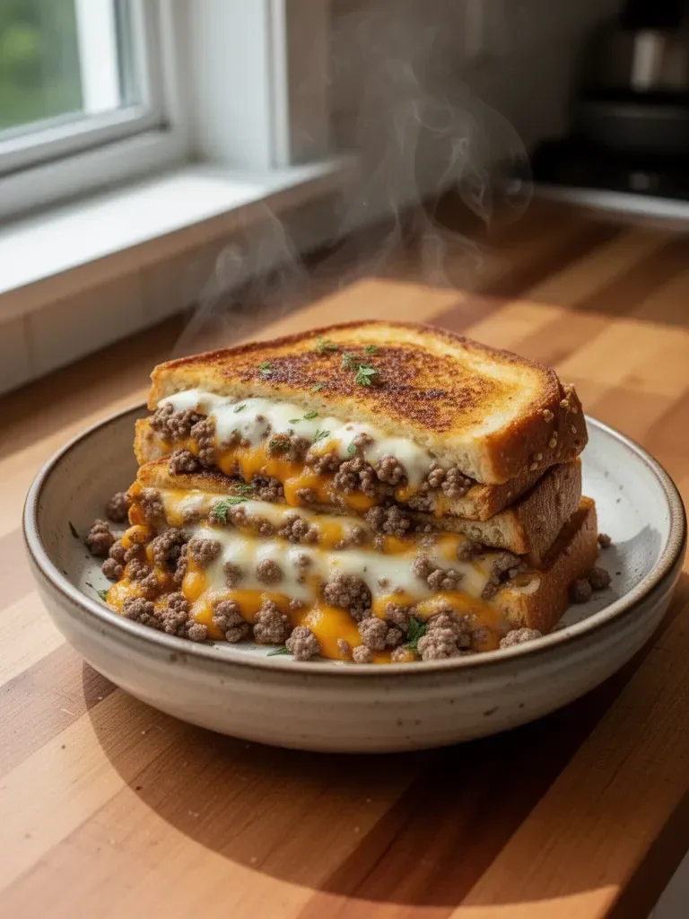 Ultimate Cheesy Ground Beef Melt
