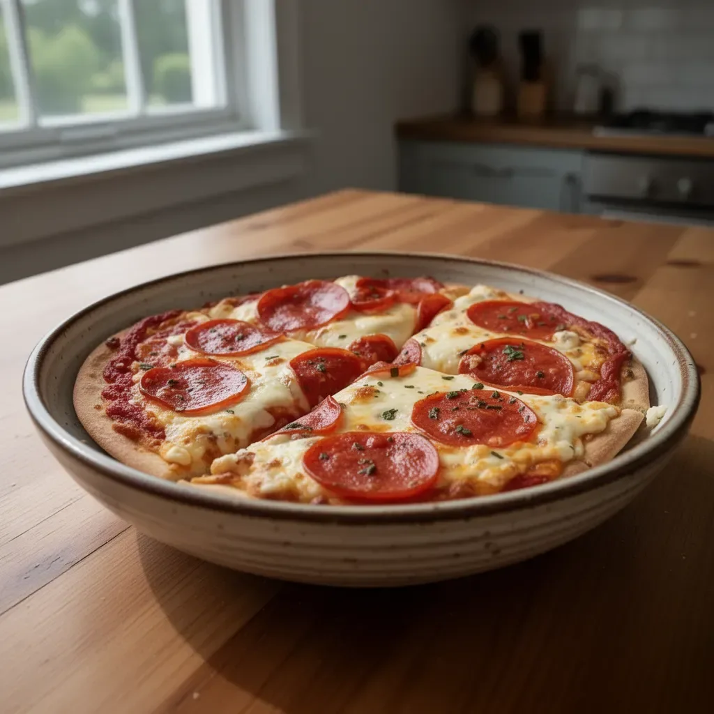 Viral cottage cheese flatbread pizza topped with fresh ingredients and herbs