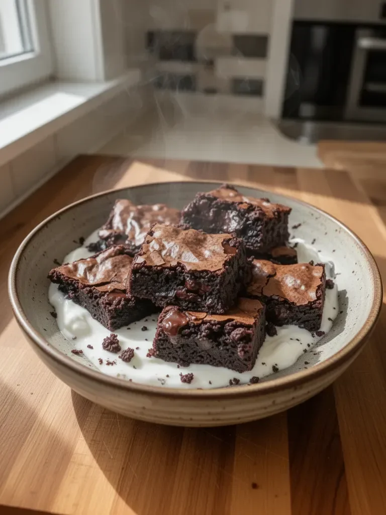 Zero Sugar Brownies with Greek Yogurt