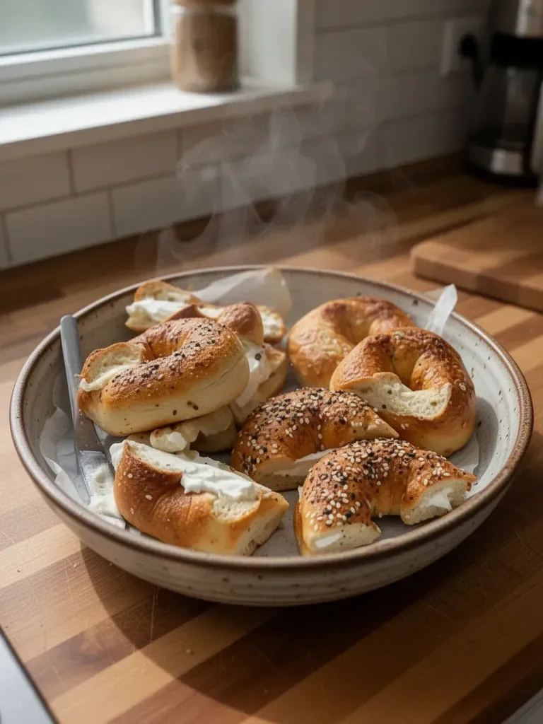 Air Fryer Protein Bagels