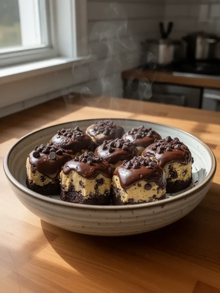 Chocolate Chip Cookie Dough Brownie Bites