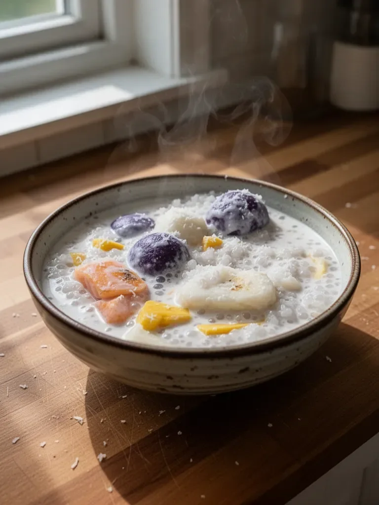Coconut Rice Balls in Coconut Milk